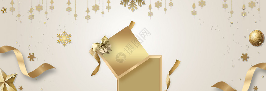 圣诞节礼盒背景图片