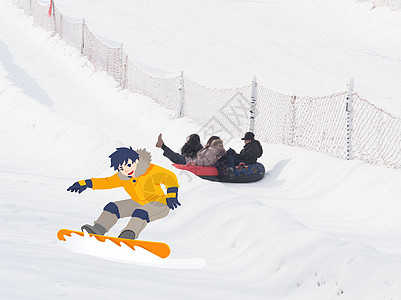 冬季滑雪的小哥哥图片
