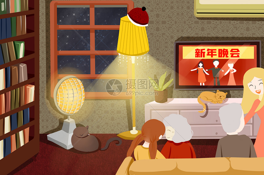 看春晚图片素材_免费下载_psd图片格式_VRF