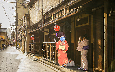 日本旅游游玩背景图片