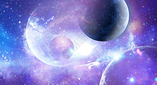 星球爆发宇宙星球科技背景设计图片