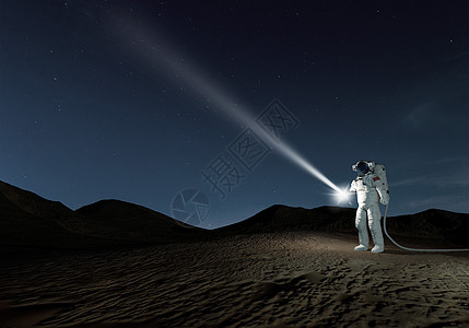 宇航员登录外星球背景图片