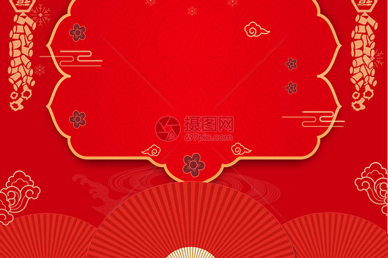 新年红色背景图片