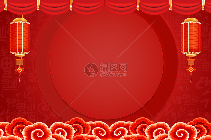 新春红色背景图片