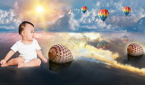 天空之境儿童奇幻梦境设计图片