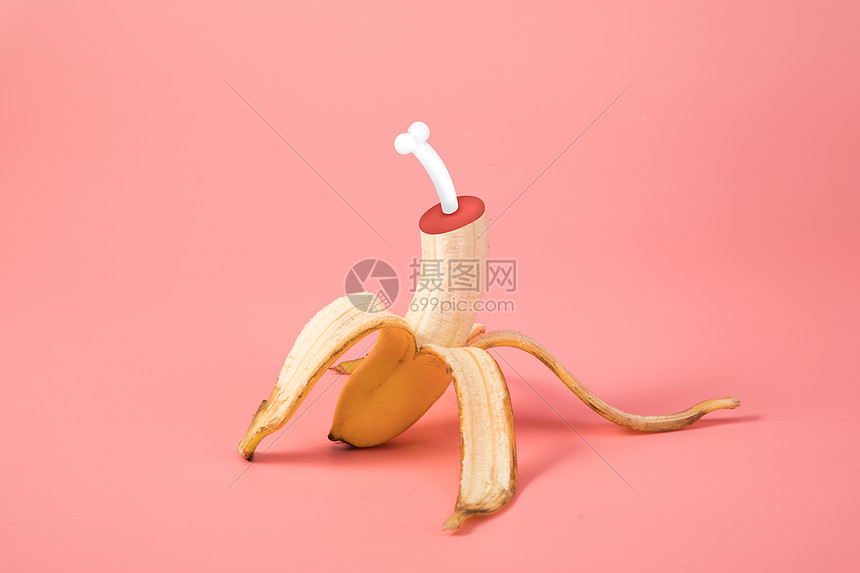创意香蕉果肉图片