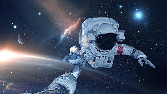 未来科技星空宇宙太空宇航员设计图片