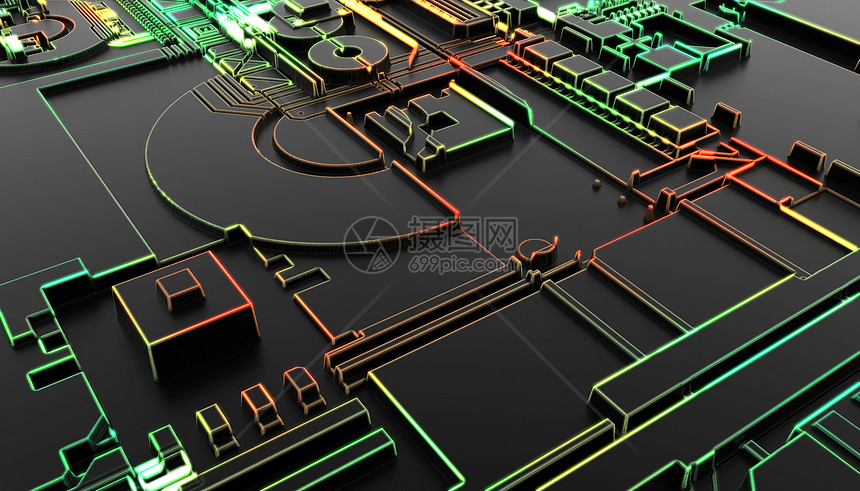 抽象电路空间图片
