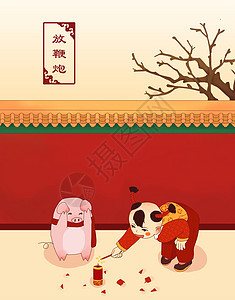 春节习俗放鞭炮传统习俗高清图片素材