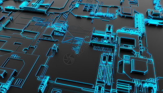科技电路空间背景图片