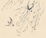 春天的树木燕子图片