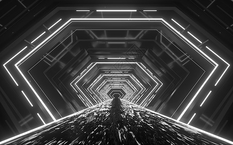 科技空间隧道图片