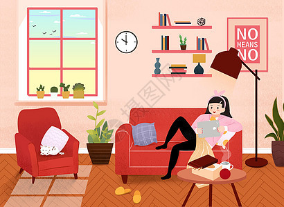 生活方式之居家生活插画图片