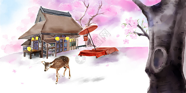 日本奈良出春色图片