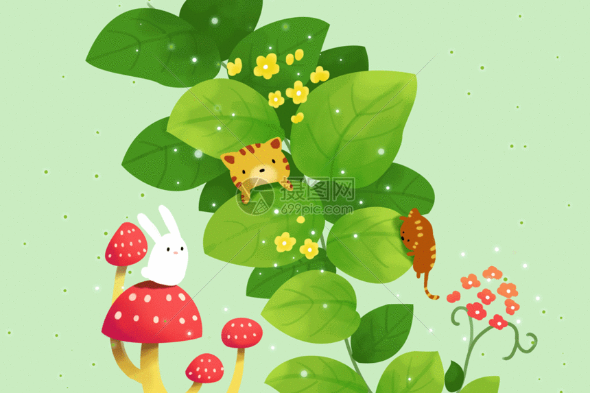 gif动图 插画动图 唯美春天壁纸.psd,gif 860_573手机
