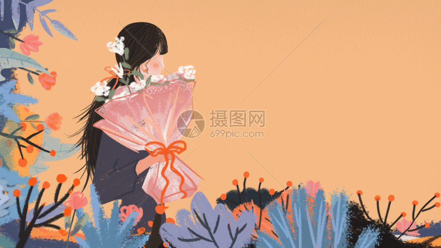 插画gif 花季少女 gif.psd 860_484