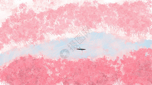 桃花林赏樱花壁纸高清图片