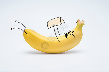 香蕉看报图片