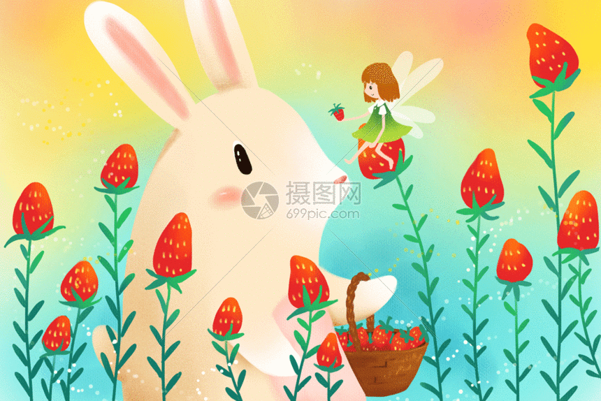 gif动图 插画动图 唯美春天壁纸gif.psd,gif 860_574手机