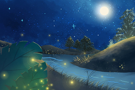 月夜背景图片