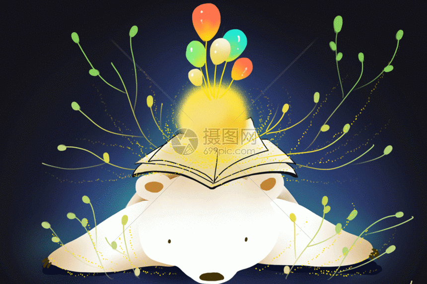 小熊插画gif