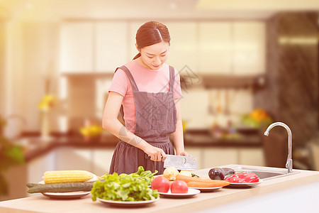 烹饪家庭妇女厨房做饭设计图片