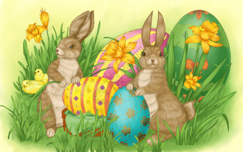 兰州百合复活节兔子彩蛋gif高清图片