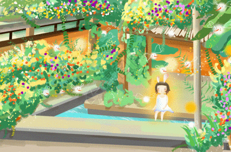 春天树叶虚化海报设计模板 春天树叶虚化创意图片 春天树叶虚化插画