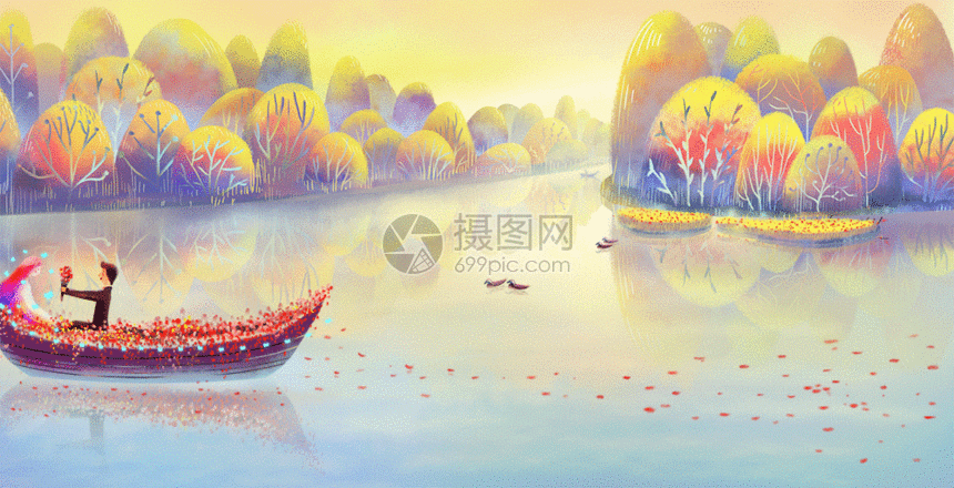 插画动图 浪漫的水中求婚gif动图.gif 860_440