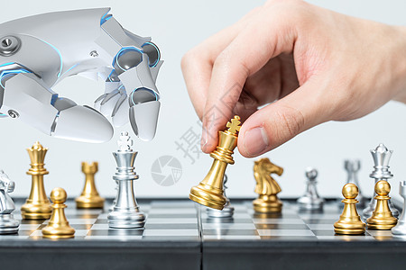 科技机械手下棋高清图片