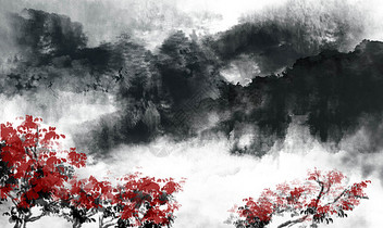 水墨中国风山水图片