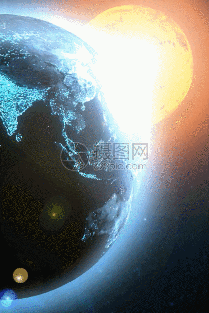 转动的地球h5动态背景素材动图图片-正版gif素材-摄