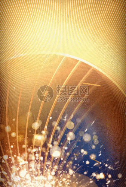 超炫金色粒子绽放舞台h5动态背景图片