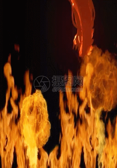 火焰龙年会喧闹喜庆开场h5动态背景素材