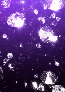 钻石下落特效紫色h5动态背景素材图片