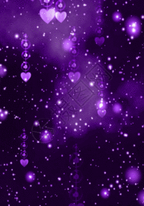 紫色心相印心形粒子h5动态背景素材图片
