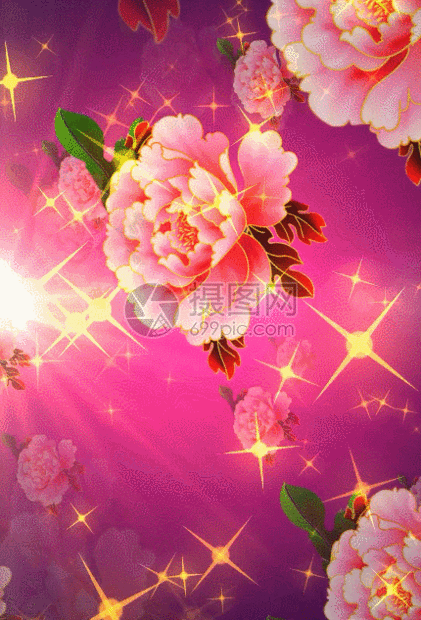 牡丹星光喜庆中国风背景素材图片素材_免费下载_gif_.