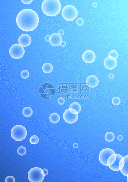 气泡飘浮蓝色背景图片