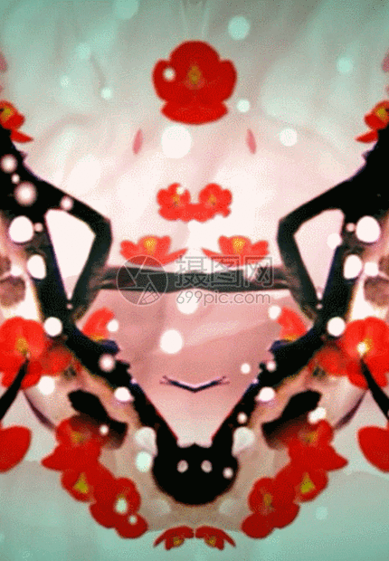 水墨梅花开中国风背景动图图片-正版gif素材401032743-摄图网