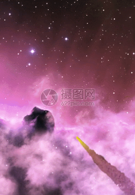 粉红色星云背景动图图片-正版gif素材401032818-摄图网