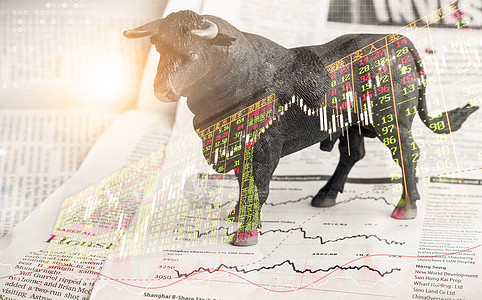 金融牛市股票升值背景图片