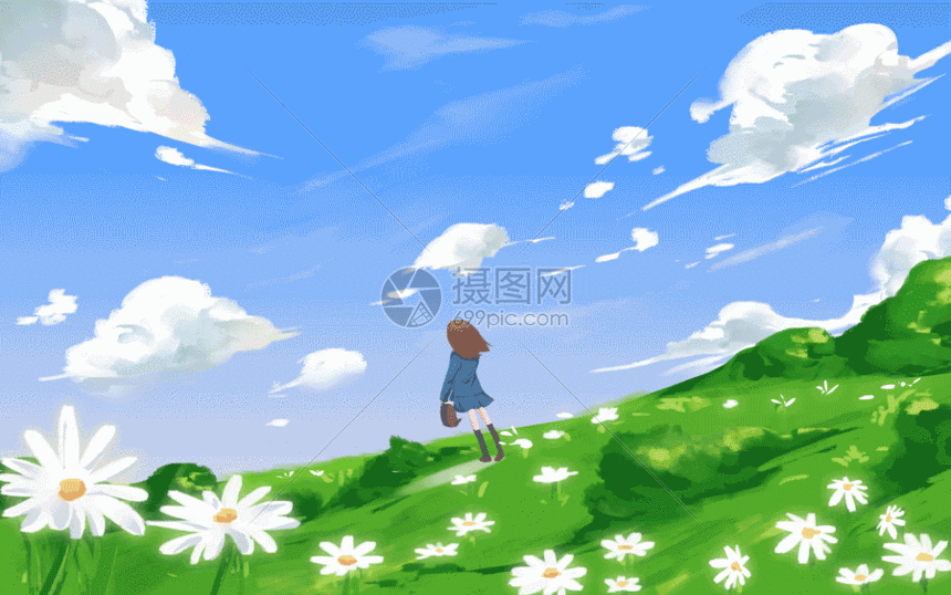 花海gif动图图片-正版gif素材401048671-摄图网
