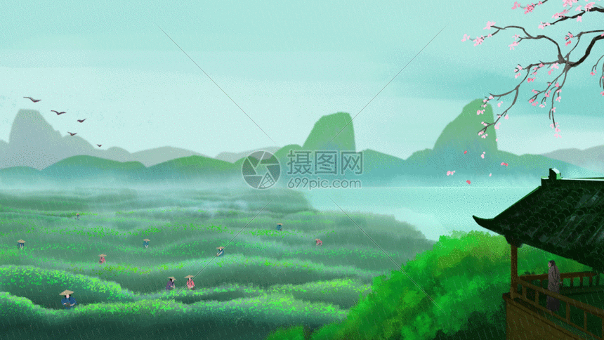 谷雨gif动图图片-正版gif素材401049016-摄图网