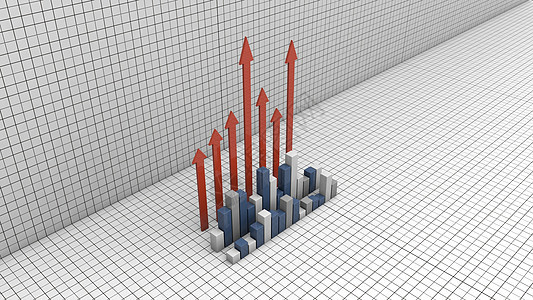 金融箭头柱状图背景图片
