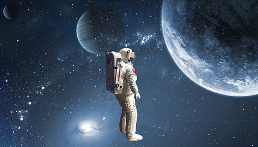 宇航员太空探险背景图片