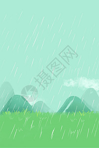 雨季清明春天风景背景设计图片