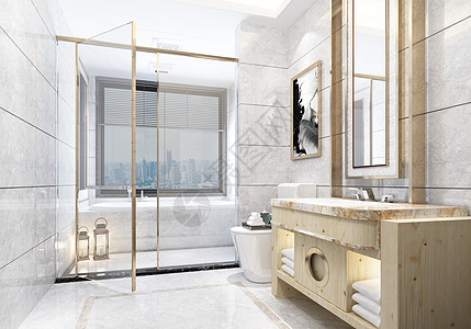 瓷砖现代简约浴室设计图片