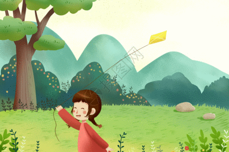 真人放风筝gif图片-真人放风筝动态图-真人放风筝gif