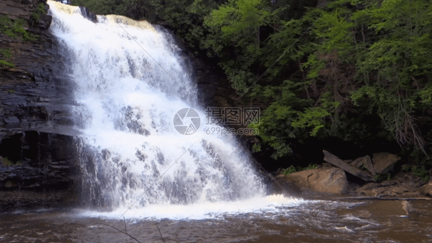 实拍瀑布水流gif