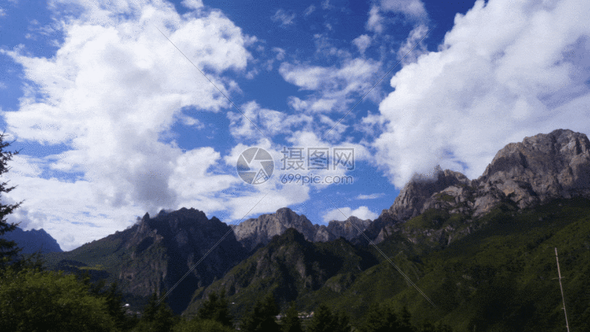 gif动图 实景动图  延时甘肃扎尕那山川动图gif.gif